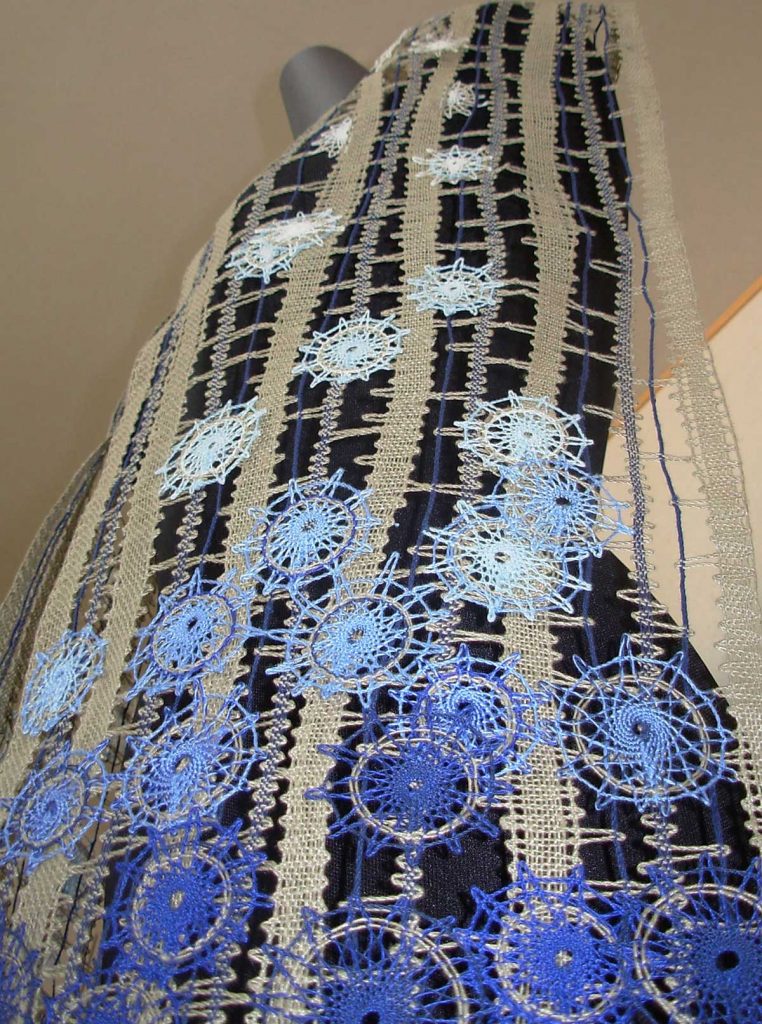 Šál, paličkovaná krajka, 2010