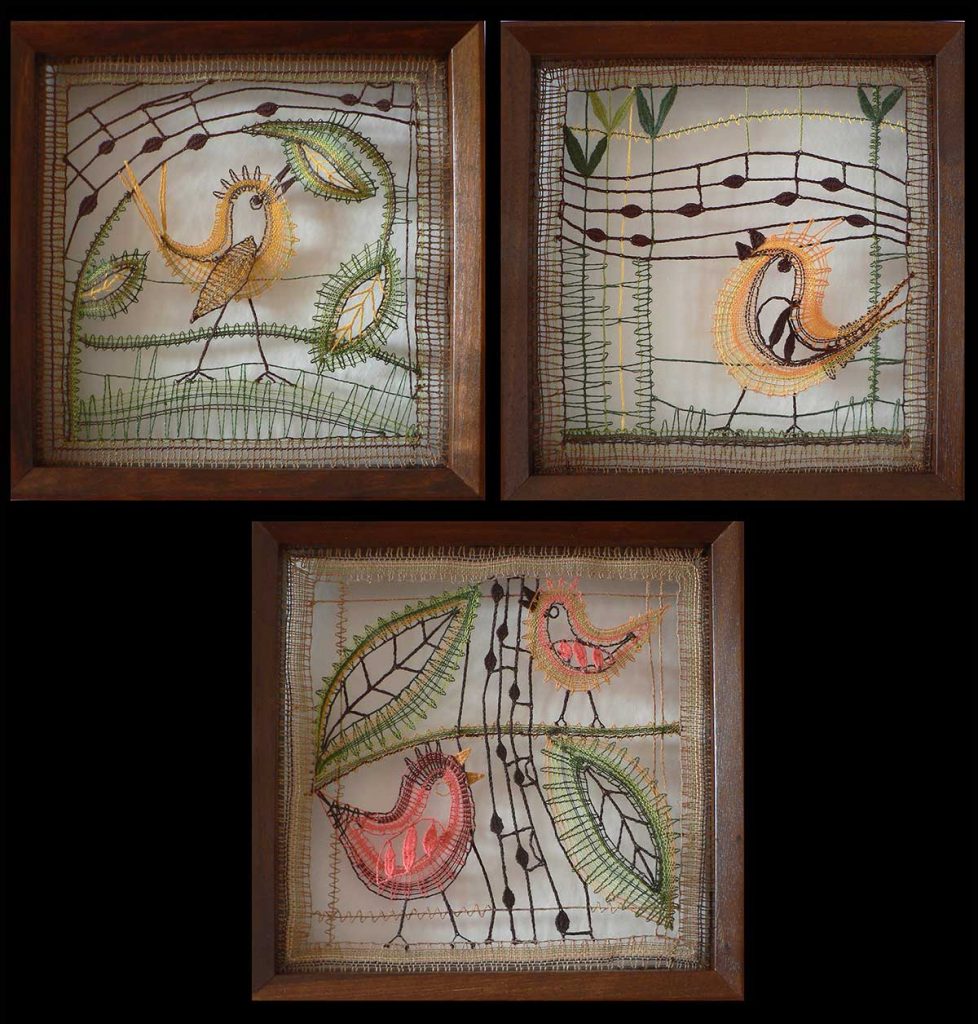 Obrazová paličkovaná krajka Hudba v krajce, 2012