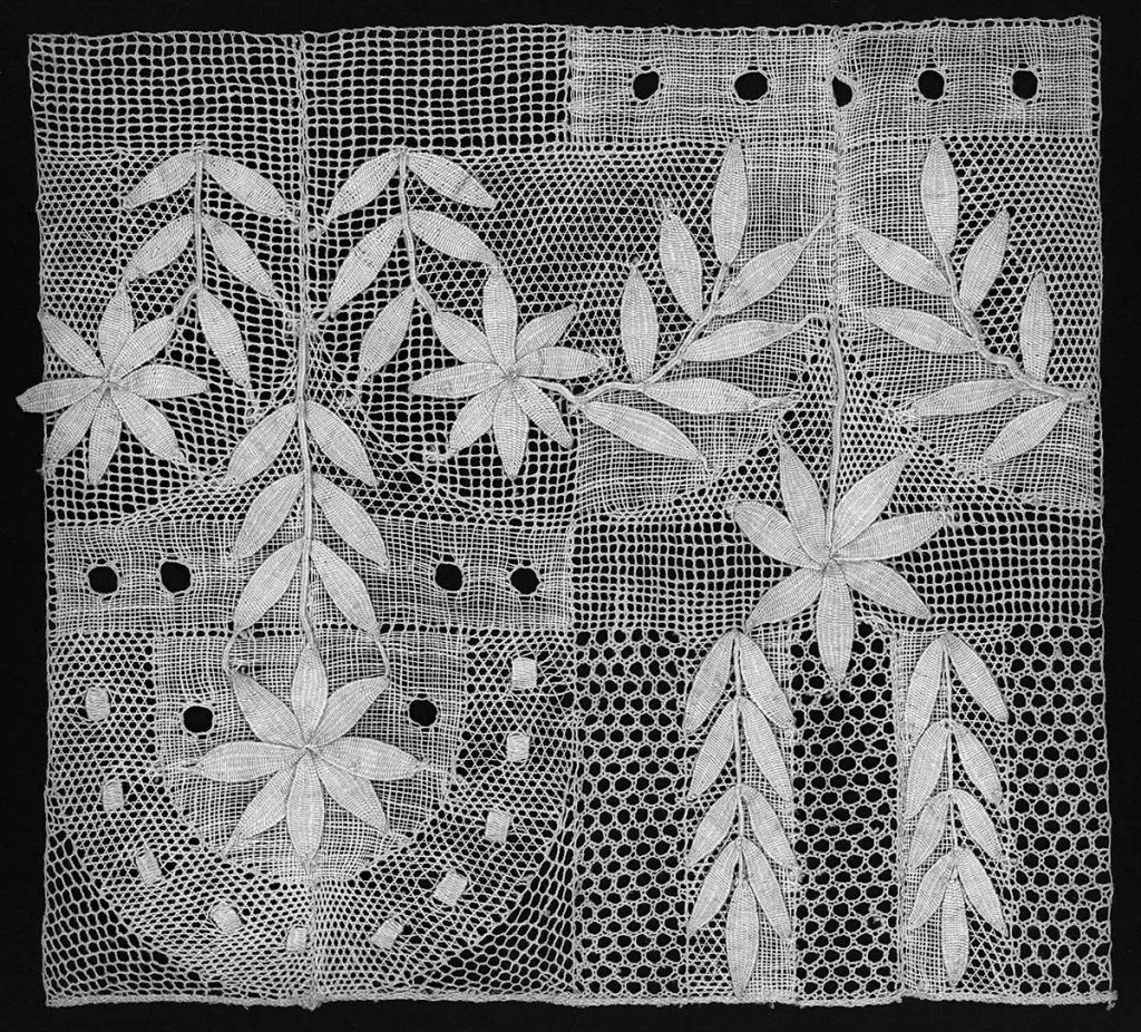 Vzorek motivu paličkované krajky k návrhu stóry, 1925–1927