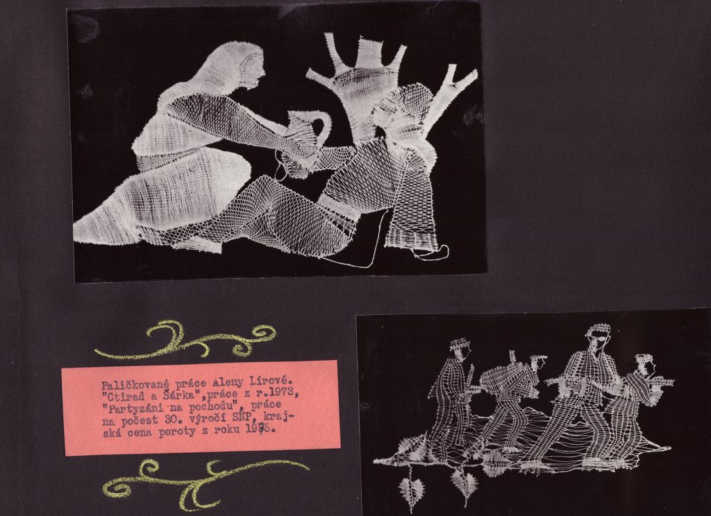 Z dokumentace činnosti krajkářského kroužku při ZŠ a MŠ ve Slatině nad Zdobnicí (70. léta 20. stol.)