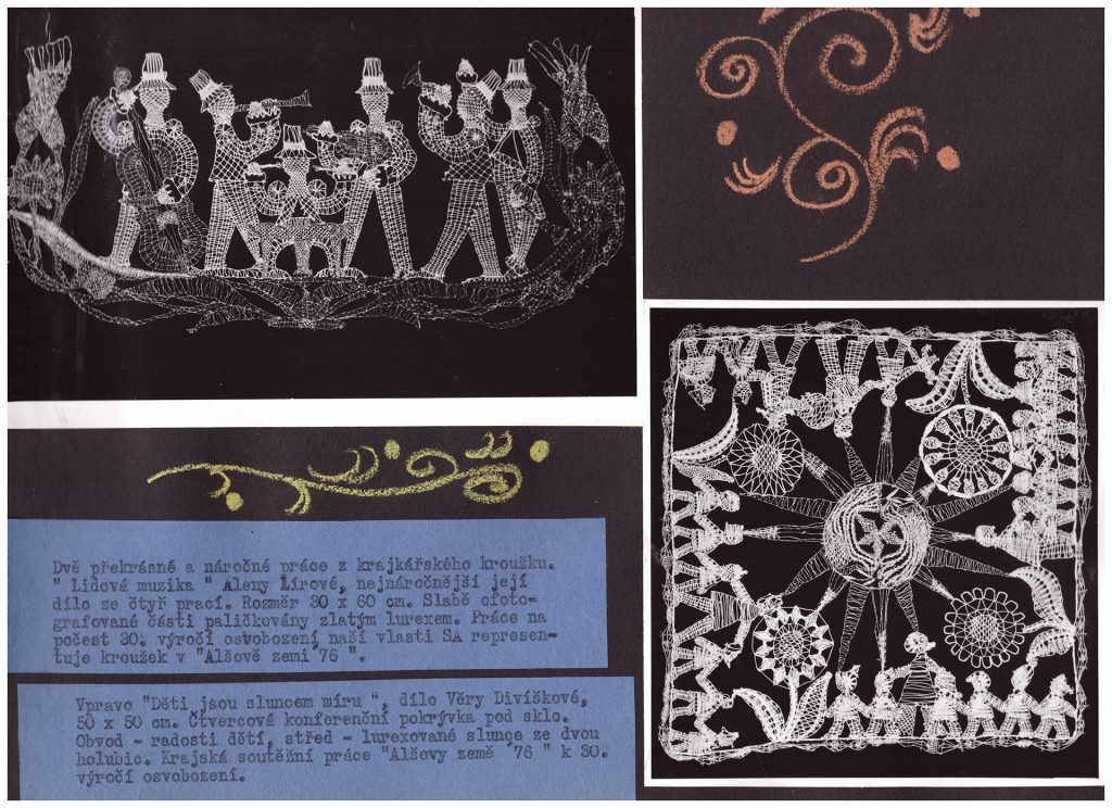 Z dokumentace činnosti krajkářského kroužku při ZŠ a MŠ ve Slatině nad Zdobnicí (70. léta 20. stol.)