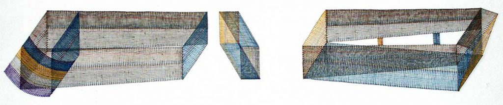 Macchina Celeste, len, paličkovaná krajka, 2008