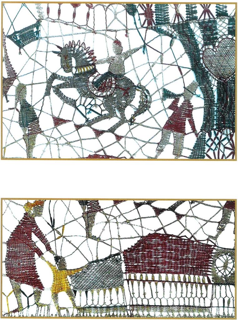 Matějská pouť, 1959, 68×90 cm, abiturienská práce, pravděpodobně lněná příze