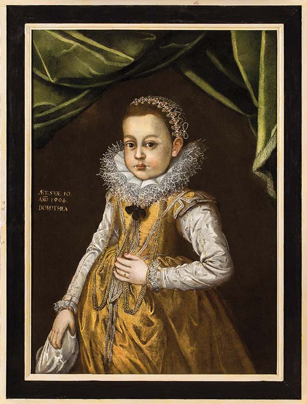 Dorotea z Hradce – obraz bude vystaven na výstavě Krajka na historickém portrétu (náhled)