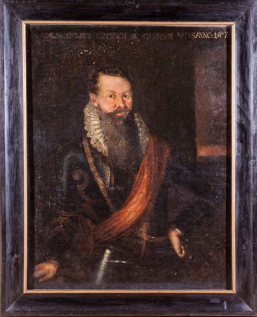 Portrét muže od neznámého autora z roku 1507 ze státního hradu Rožmberk.