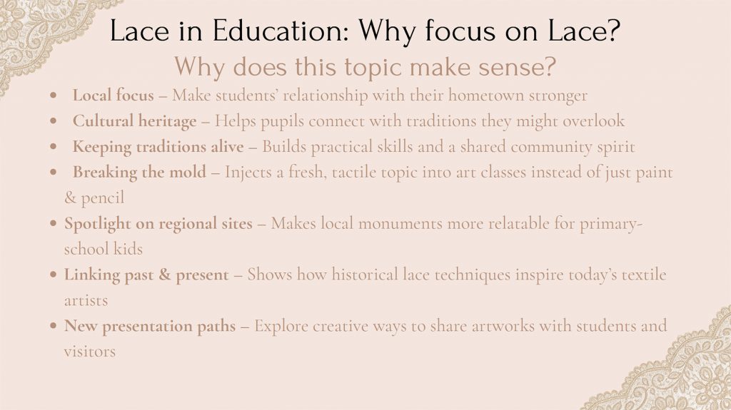 List prezentace: Dr. Lucie Tikalová a dr. Klára Zářecká prezentovaly téma krajky na Světovém kongresu INSEA