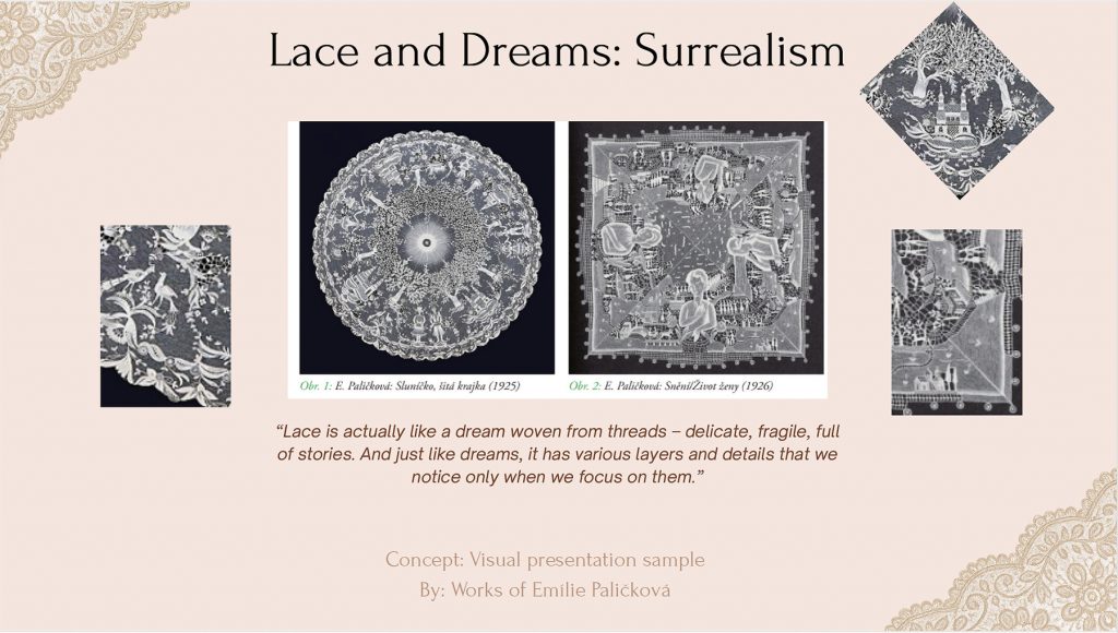 List prezentace: Dr. Lucie Tikalová a dr. Klára Zářecká prezentovaly téma krajky na Světovém kongresu INSEA