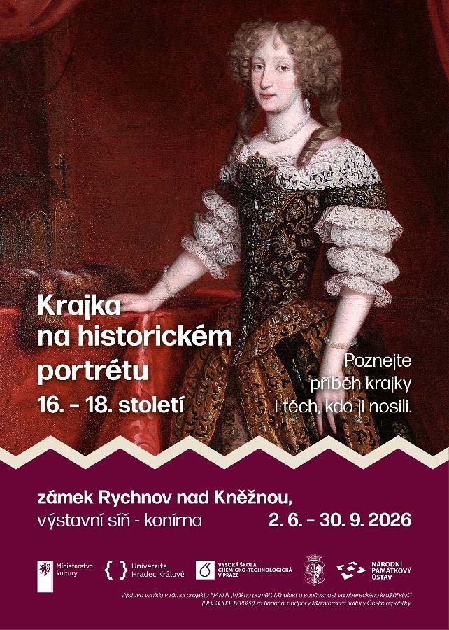 Plakát: Krajka na historickém portrétu