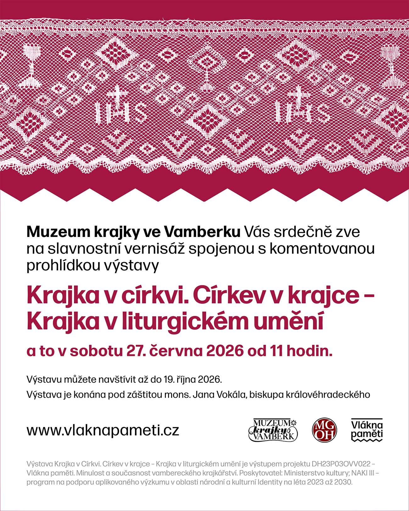 Pozvánka na výstavu: Krajka v církvi